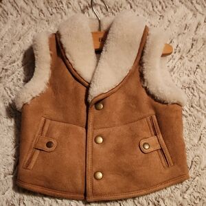 Banana Republic Cream Shearling Vest
